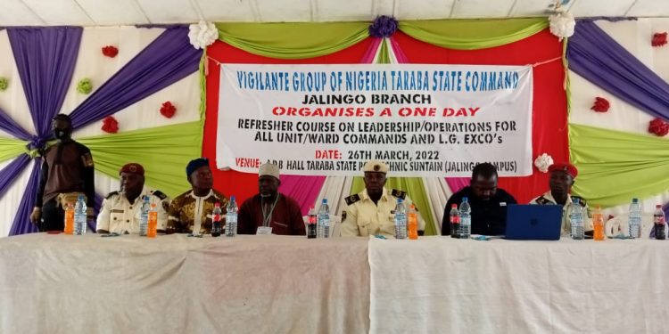 INSECURITY: Taraba VGN Trains members for the Tasks Ahead, appeals for Support