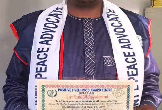 Rev. Dopa Bags UN Peace Ambassador Award