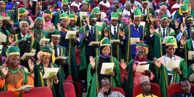61 KWASU MLS Graduates Inducted into Medical Laboratory Science Council of Nigeria