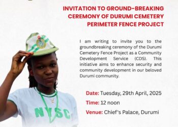 Nigerian Youth Corps Member Launches N21M Project to Restore Dignity to Durumi Cemetery
