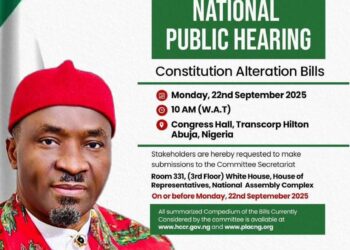 CONSTITUTION REVIEW: REPS HOLD NATIONAL HEARING SEPT 22, WOMEN MOBILIZED FOR ‘HER SEAT IN PARLIAMENT’ BILL
