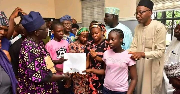 Chairman Gwagwalada Area Council Awards Scholarship to Children of Late Dr. Adeniran Adeyemi